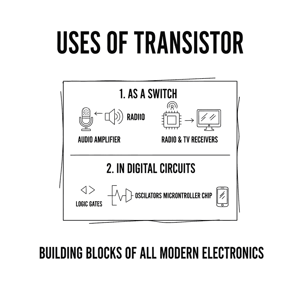 ट्रांजिस्टर का उपयोग