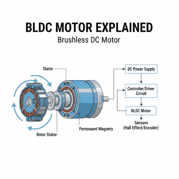 a image of explained BLDC motor (BLDC Motor Kya Hai In Hindi)