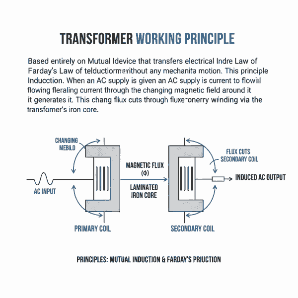 Transformer Working Principle diagram