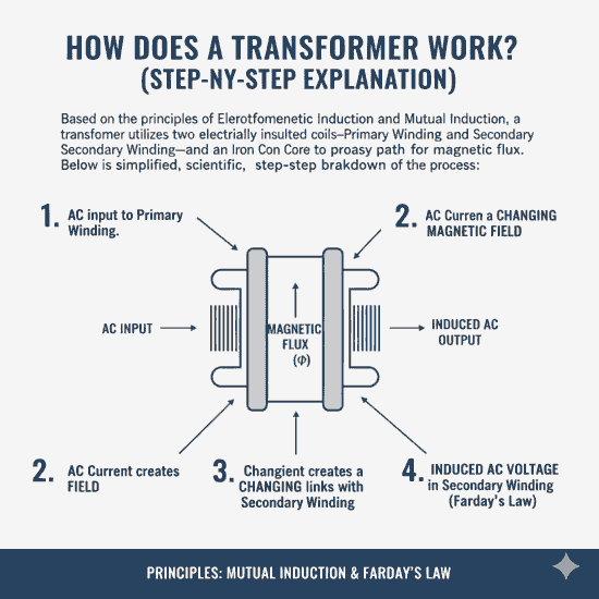 how does a transformer work diagram