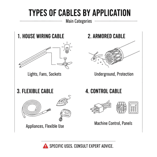 Types Of Cables Based On Uses Example (केबल कितने प्रकार का होता है)