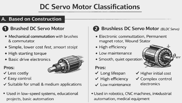 a image of of dc servo motor classification