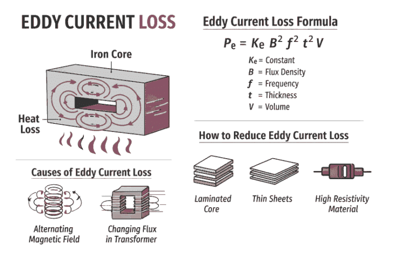 image of eddy current loss in Hindi