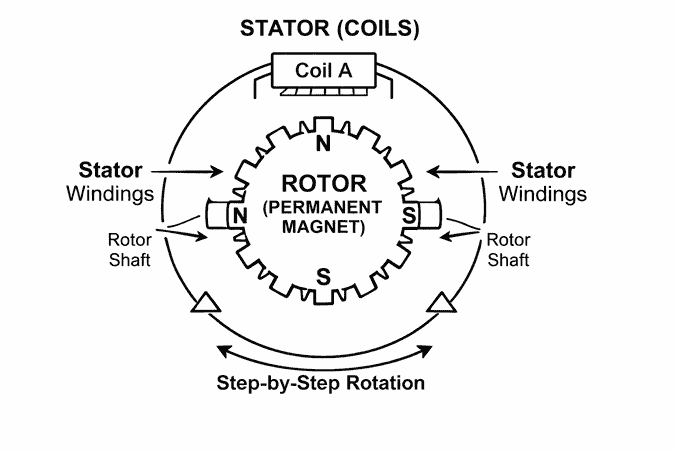 stepper motor explain diagram