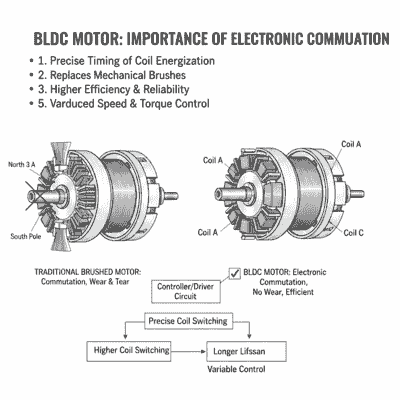 importance of electronic comutation in bldc motor diagram