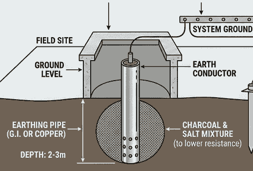 Pipe Earthing in Hindi (Pipe Earthing Diagram)