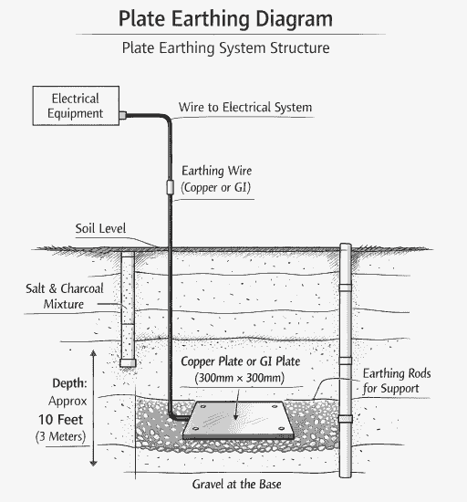 Plate Earthing Diagram