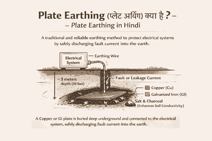 Plate Earthing in Hindi (प्लेट अर्थिंग क्या है)