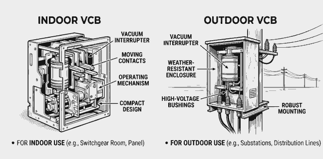 Types Of Vacuum Circuit Breaker (VCB Full Form)
