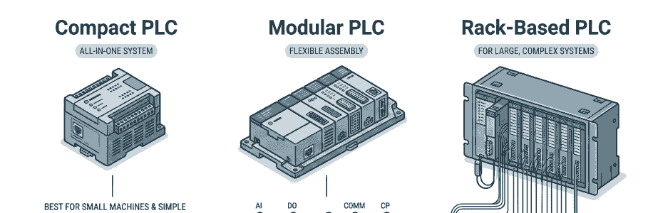 PLC के मुख्य प्रकार क्या हैं? (Types Of PLCs)