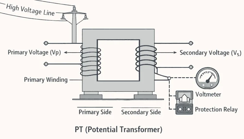 What is a potential transformer (PT Full Form in Electrical)