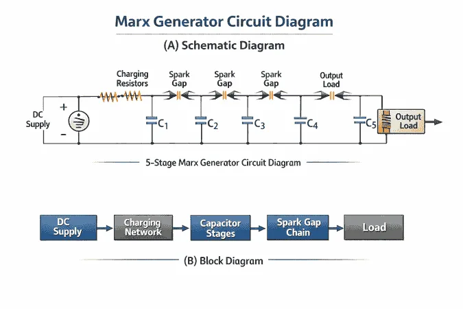 marx circuit diagram circuit and block diagram