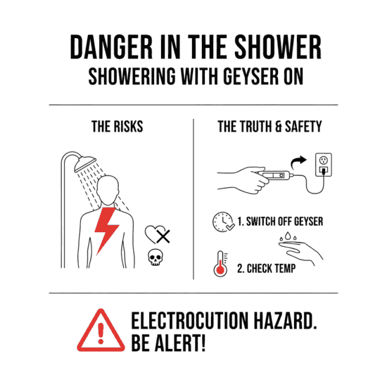 How Dangerous Is It to Bathe While the Geyser Is ON (Geyser ON रहते हुए नहाना कितना खतरनाक है)