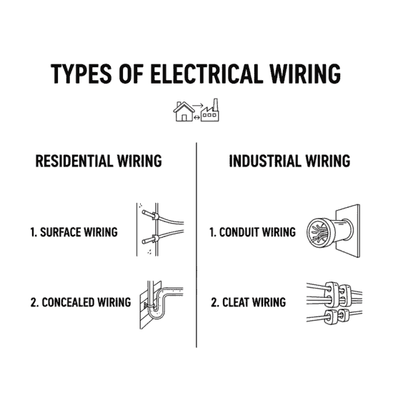 Types of Electrical Wiring In Hindi